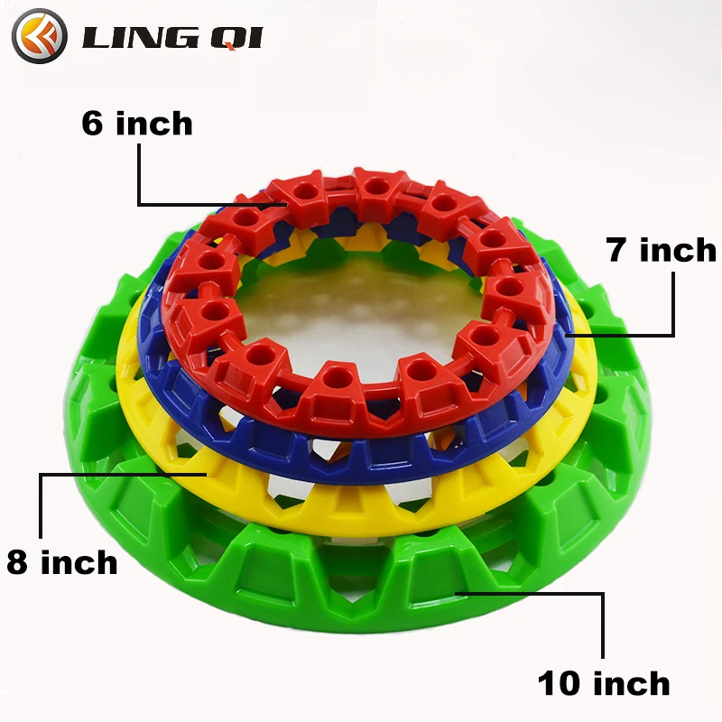 LING QI-Plastic Rim Cap para veículo de quatro rodas, Wheel Trim, Hub Decoração Proteção, Dune Buggy, ATV Proteção, 6\