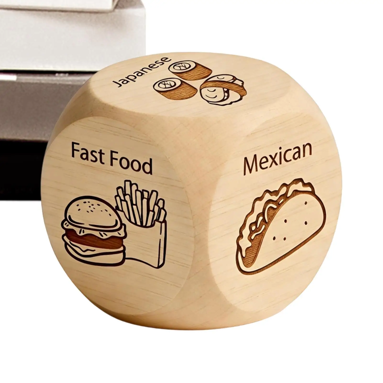 Food Decision Dice Toy Couple Funny Date Night portable Gift Fun Interaction Food Pattern Creative Joyful atmosphere Gifts