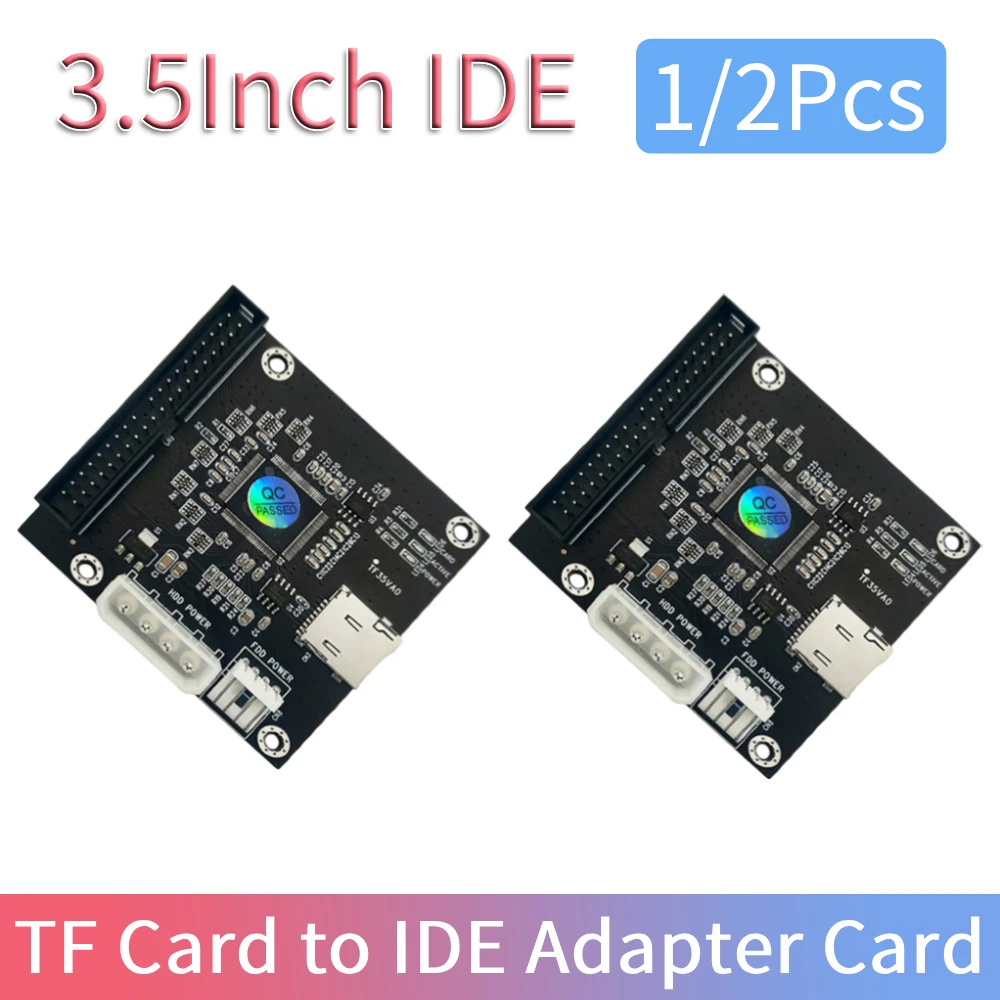 

1/2Pcs TF Micro SD to 3.5-inch IDE 40PIN Adapter Card SD Memory Card to IDE Hard Disk Drive Adapter for Laptop Notebook