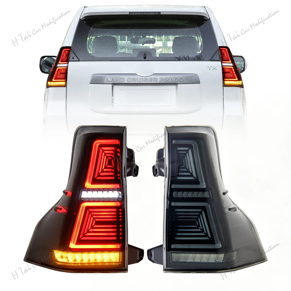 Pair LED Tail Lights For 2010-2017 Toyota Land Cruiser Prado 150 FJ150 LC150 GRJ150 Rear Lamps Assembly DRL Car Light Assemblies
