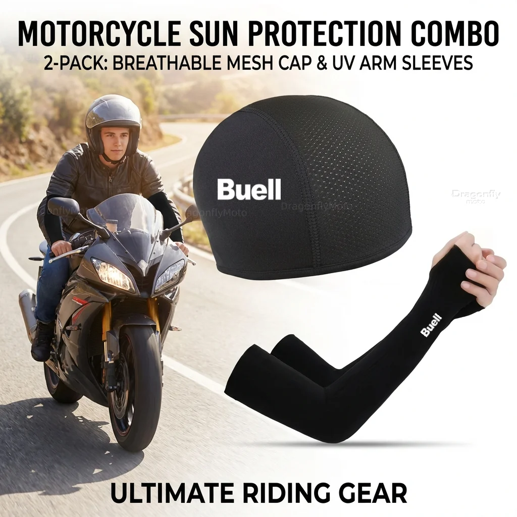 For Buell 1125R 1125CR XB12R XB12Ss XB12Scg Ulysses XB12XT XB9 Motorcycle Summer Sun Protection Cap Cycling Cap Sports Arm Cover