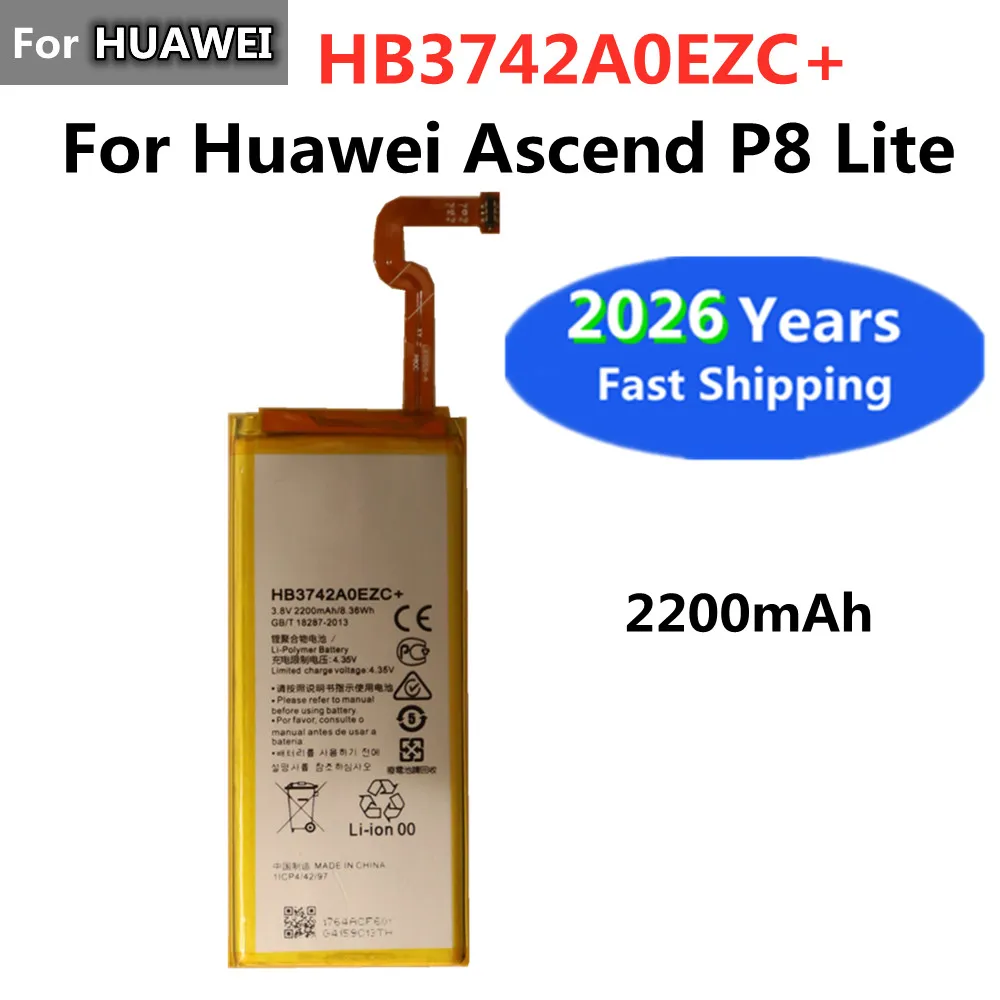 Batería de alta capacidad de 2200mAh HB3742A0EZC+ para Huawei Enjoy 5S, baterías para teléfonos Ascend P8 Lite + herramientas