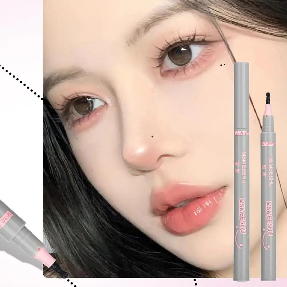 ラウンドチップフェイスフェイクそばかすペンナチュラルドットスポットほくろメイク防水そばかすツール速乾性ペンペン持続性リアルな N6H6