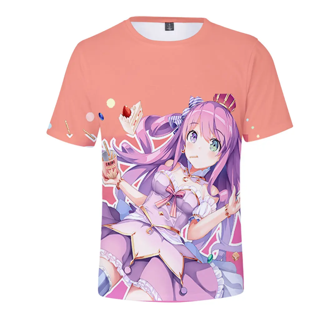 HOLOLIVE VTuber Himemori Luna 3D Spring Summer Preppy Style Men/Women Street Clothes T-shirt Youthful Kawaii Retro Innovation