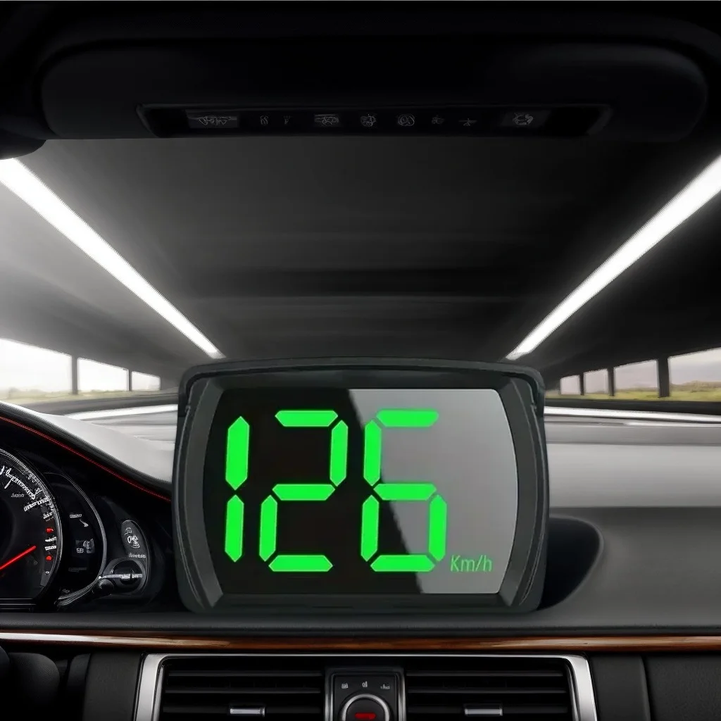 

3-inch Universal HUD Car Display - USB Speed Projector with Multifunctional LCD (KMH/MPH Gauge)