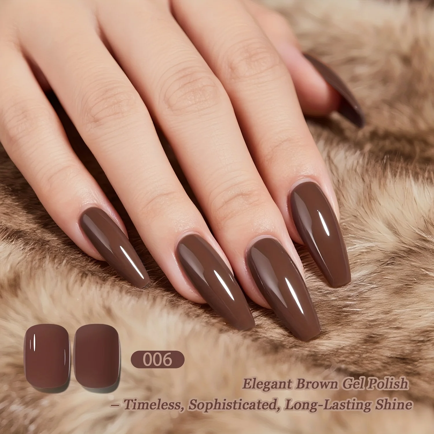 Autumn Brown Gel Nail Polish Set – 2 Colors Nude Coffee Shades-15ml , Long-Lasting Soak Off Nail Gel, Perfect Fall Manicure Kit