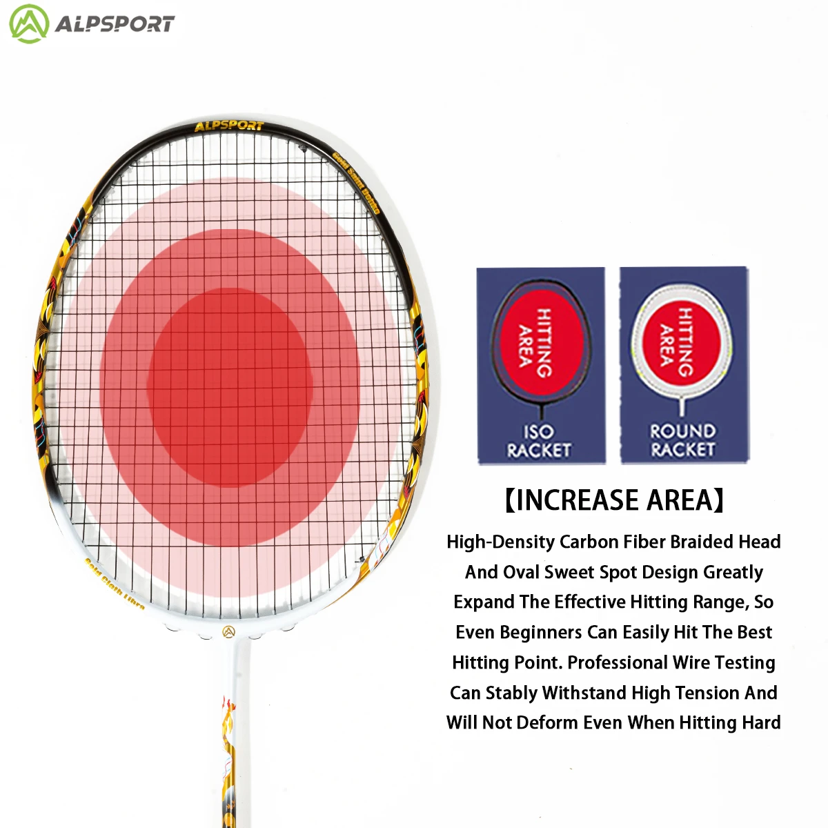 ALP Libra 4U Badminton Racket MAX 35LBS 100% Original G6 ultralight Offensive Racket T1000 Aerospace-Grade Carbon Fiber ALPSPORT