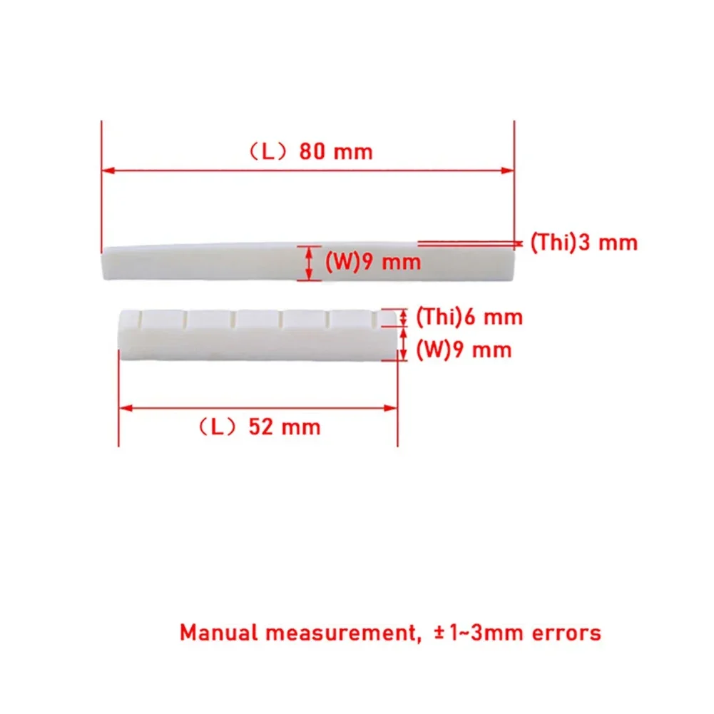 SPORTFUNSF durevole pratico utile dado per chitarra di alta qualità bianco 52mm 6 corde 80mm ponte chitarra classica sella per chitarra