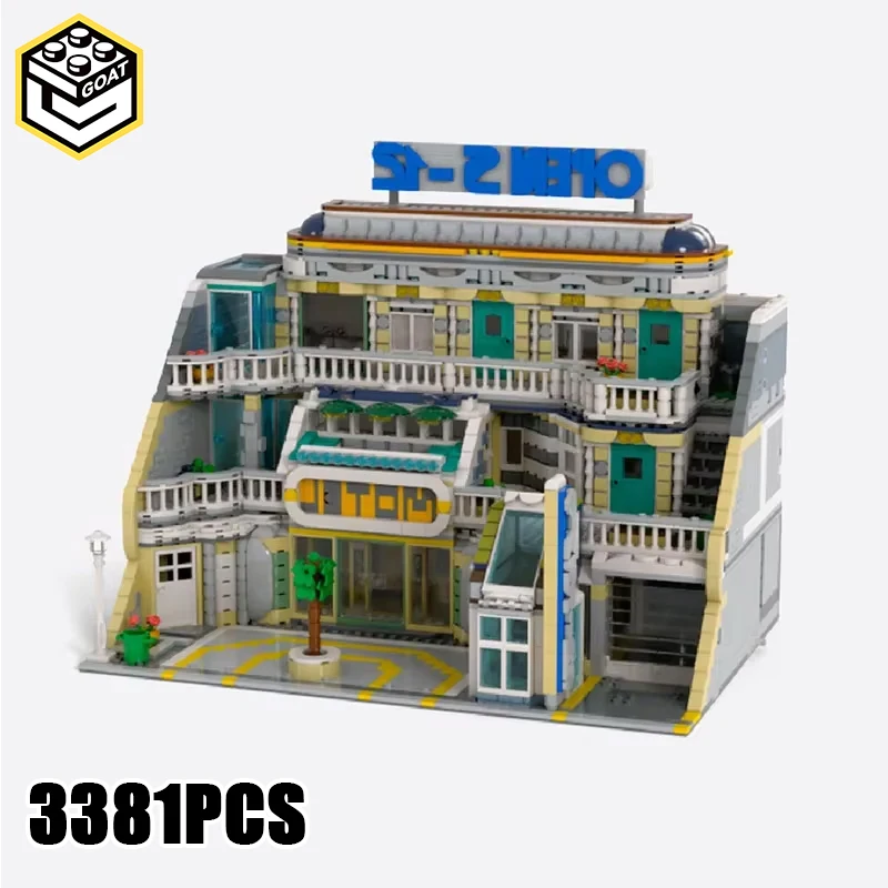 Moc Building Blocks Street View Architectural Model Motel Brick Motel Bricks Toys