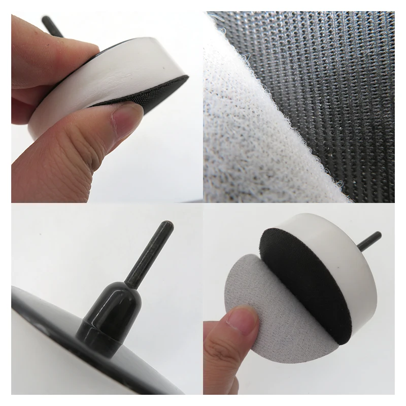 Bowl Sander Sanding Tool Hook&Loop Sanding PU Pad 1&2&3Inch Long Hardwood Handle Sandpaper and Foam pad for Woodworking DIY Tool