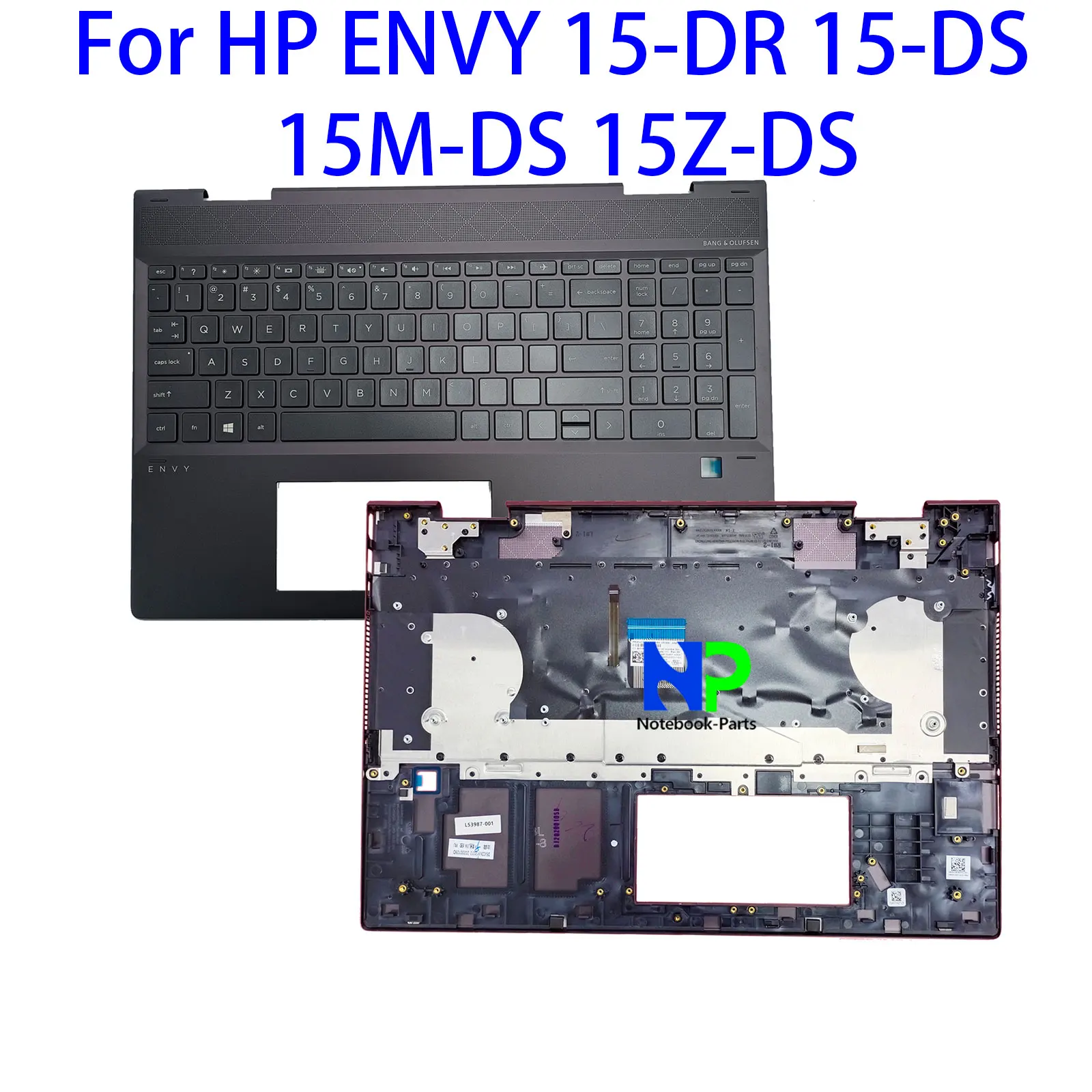 

New Top Cover For HP ENVY 15-DR 15-DS 15M-DS 15Z-DS 15.6" Palmrest Non-Backlit US Keyboard Grey L53987-001 4600GB08000219C