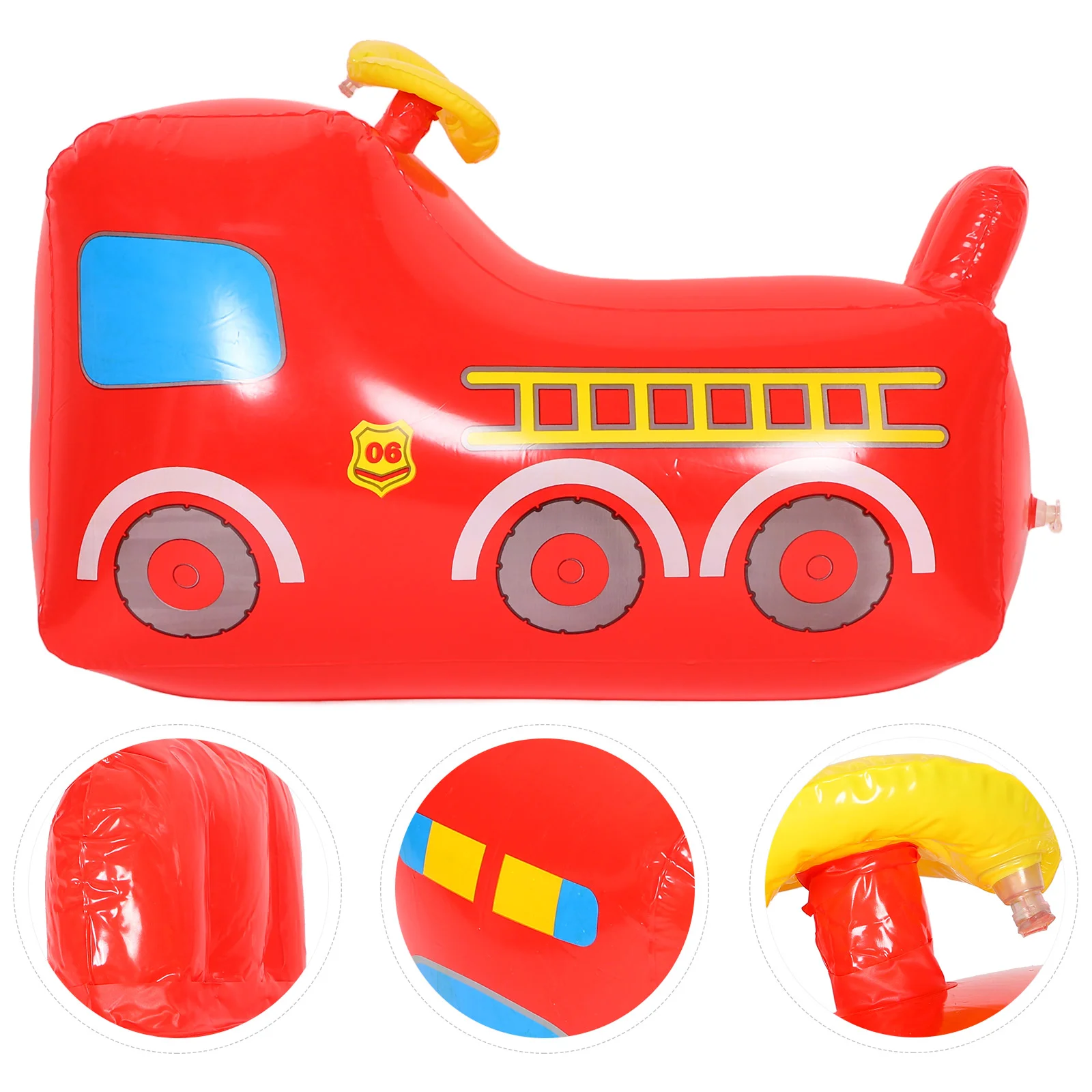 

Toddler Car Toys Air Firetruck Fort Cartoon Inflatable Plaything Kids Tumbler Portable Child