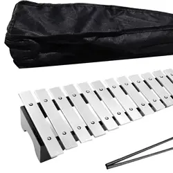 Professional 15 Note Glockenspiel Music Instrument Percussion Kit Percussion Xylophone for Players Kids and Adult Band Stage