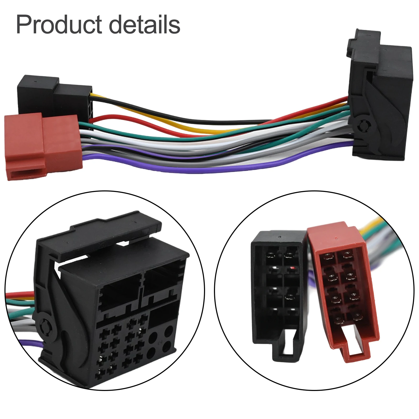 16 Pin ISO Wiring Harness Connector Adaptor Car Radio For ISO Female Adapter Cable For RCD200 RCD300 RCD310 RCD510