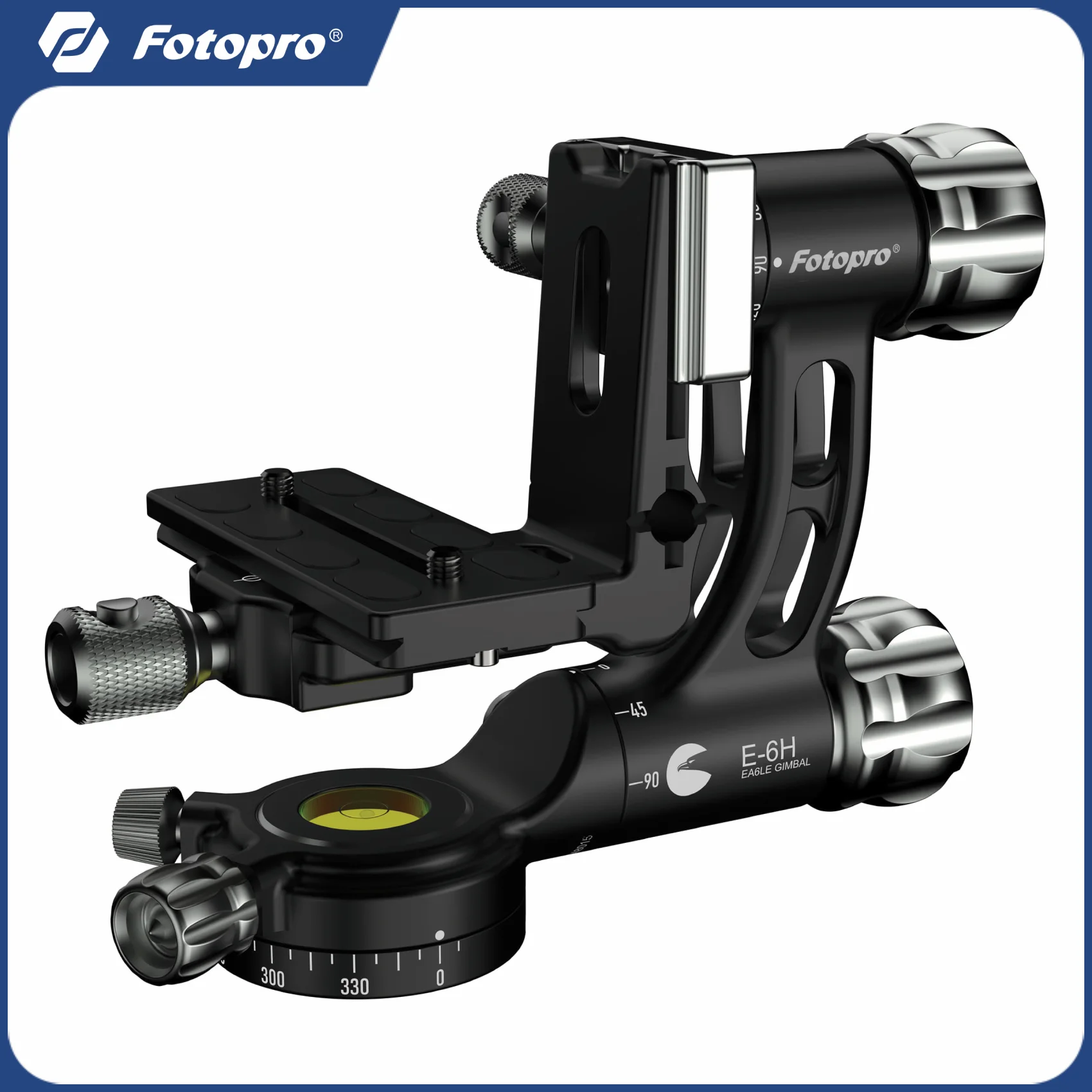 Fotopro E-6H E-9H Gimbal Head Aluminum Tripod Head for Wildlife Photography Astrophotography