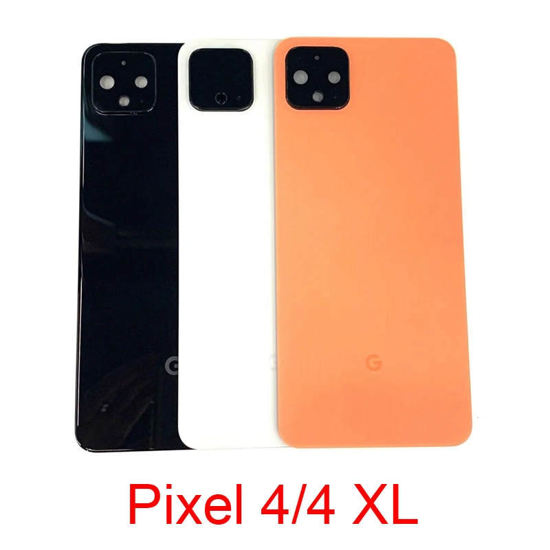 Pop For Google Pixel 4 XL 4XL Phone New Back Glass Cover With Camera Lens Adhesive Black White Orange Replacement Parts