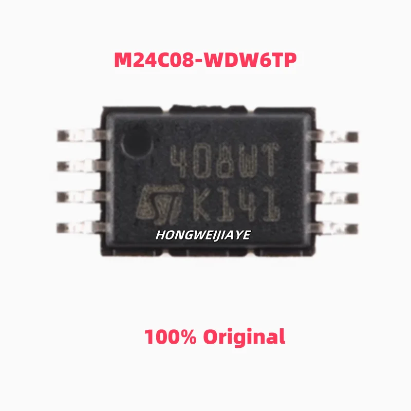 10PCS 100% New  M24C08-WDW6TP 408WT M93C56-RDW6TP C56RK M95010-WDW6TP 501WK TSSOP-8 Brand New Original Chips ic