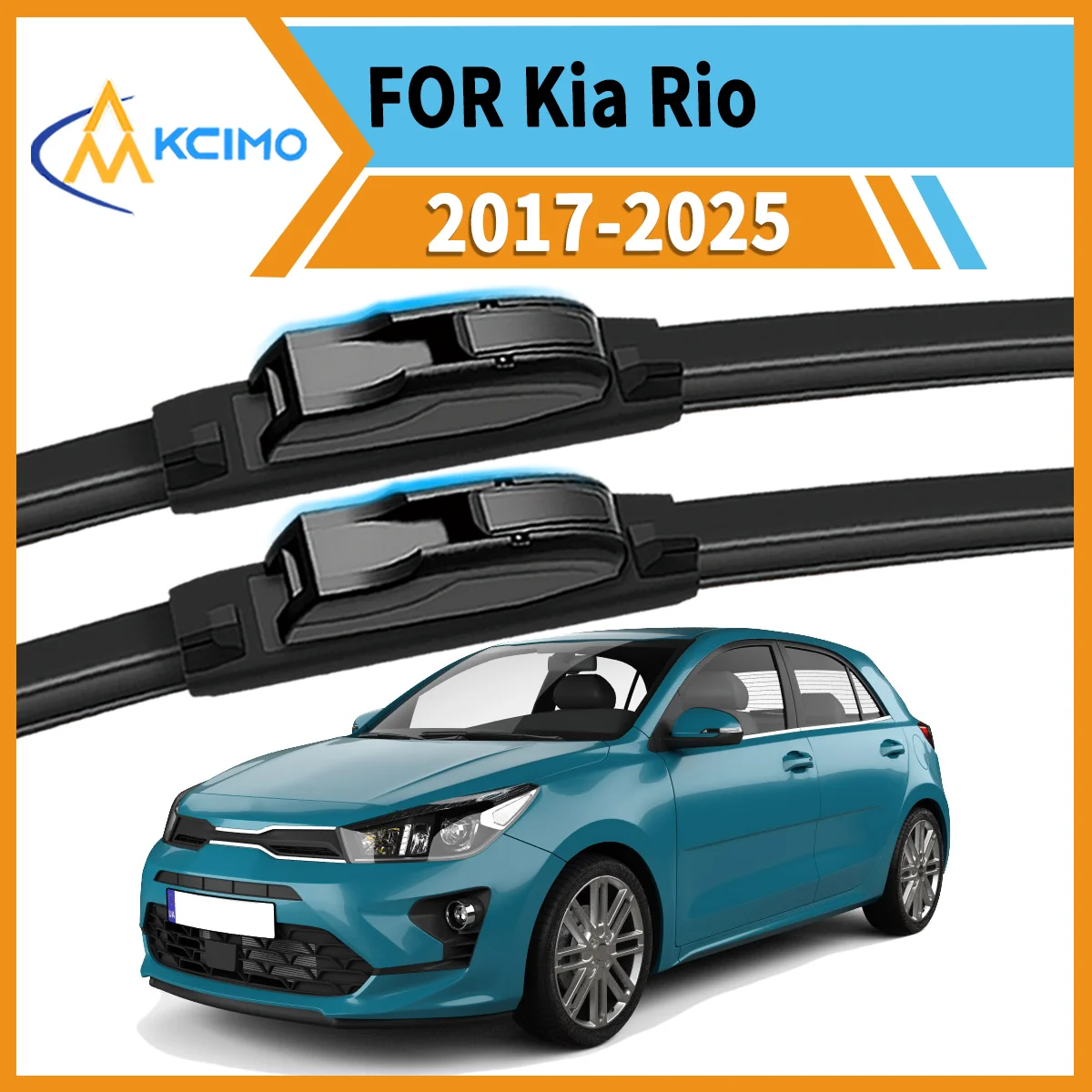 

Upgrade Your Visibility 2 Front Wiper Blades for Kia Rio 2017–2025 All-Season Performance Crystal Clear View Safe Driving