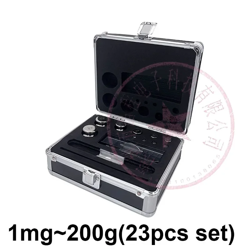 23pcs set 1mg-200g  M1 F1 F2 E2 grade Stainless steel Milligram Calibration Weight Set For Electric scale Balance Test