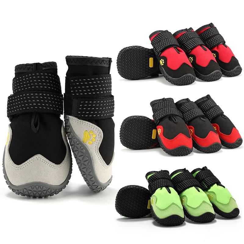 Outdoor Walking Shoes for Big Dogs Winter Waterproof Dog Boots Reflective Pet Snow Shoes for Retriever Labrador German Shepherd