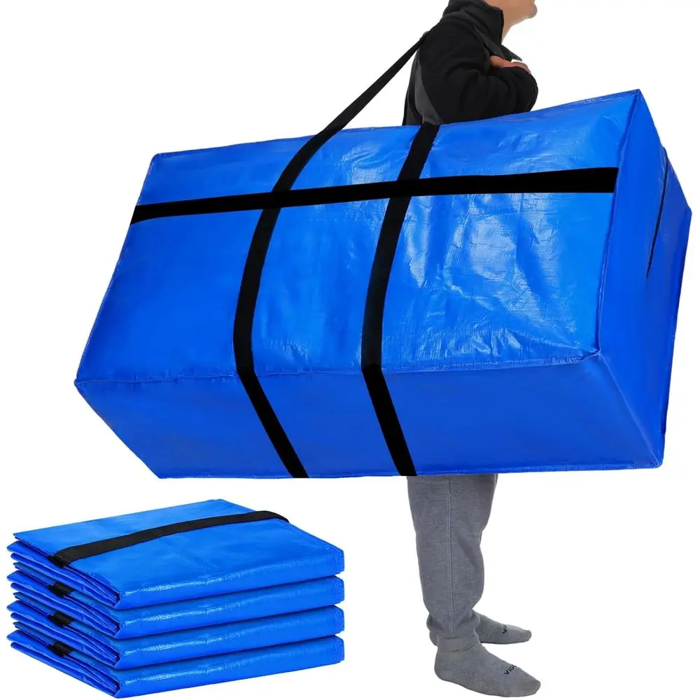 

Очень большие сумки для хранения объемом 98 галлонов, упаковка из 4 предметов, прочные сумки для перемещения объемом XX л на молнии, идеально подходят для рождественской елки, общежития и колледжа.