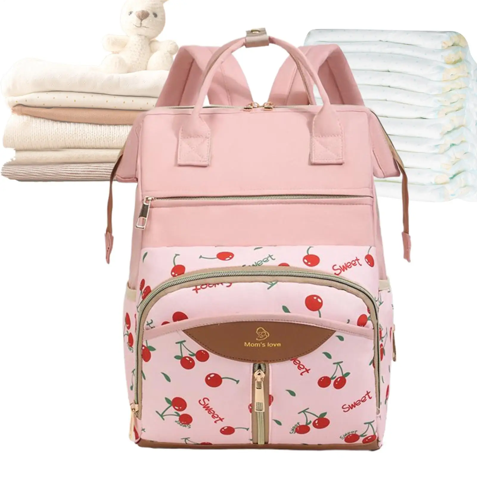 

Diaper Bag Large Capacity Maternity Nappy Tote Daycare Bag With Changing Pad For Dad Mother Father Women Men Boys Girls