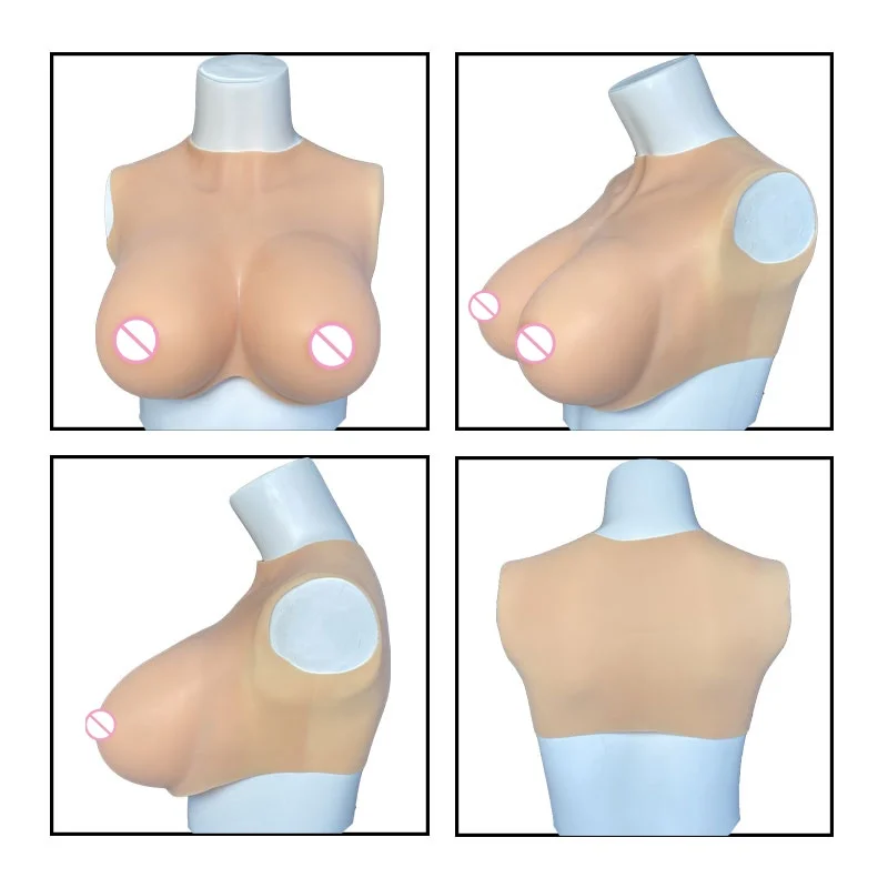 Silicone Breast Forms Plump Soft Shake Tight Fit for Transgender Crossdresser Drag Queen Cosplay - Huge Fake Boobs