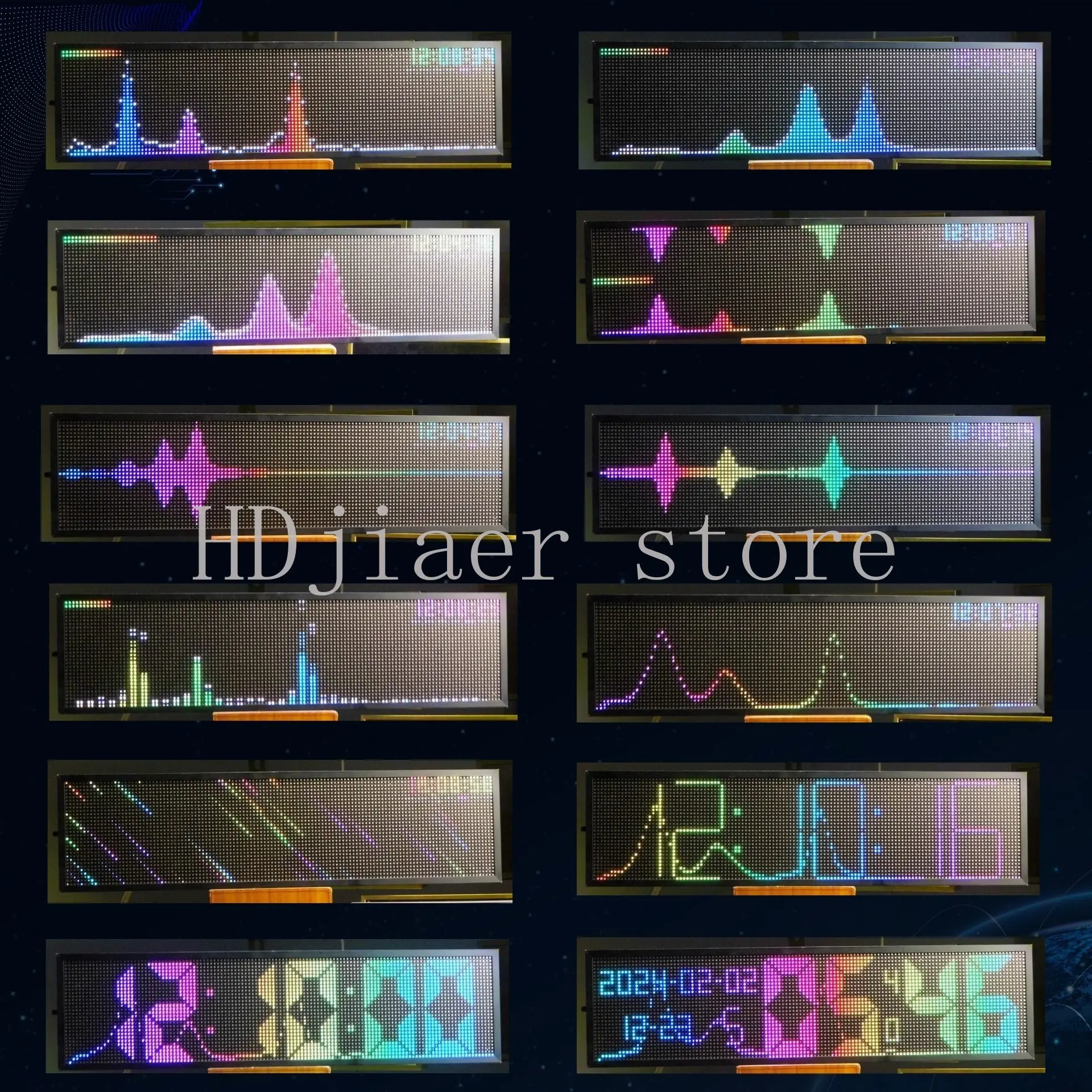 

P12832 spectrum screen, rhythm light, pickup light, desktop ornament, network clock live streaming host atmosphere artifact