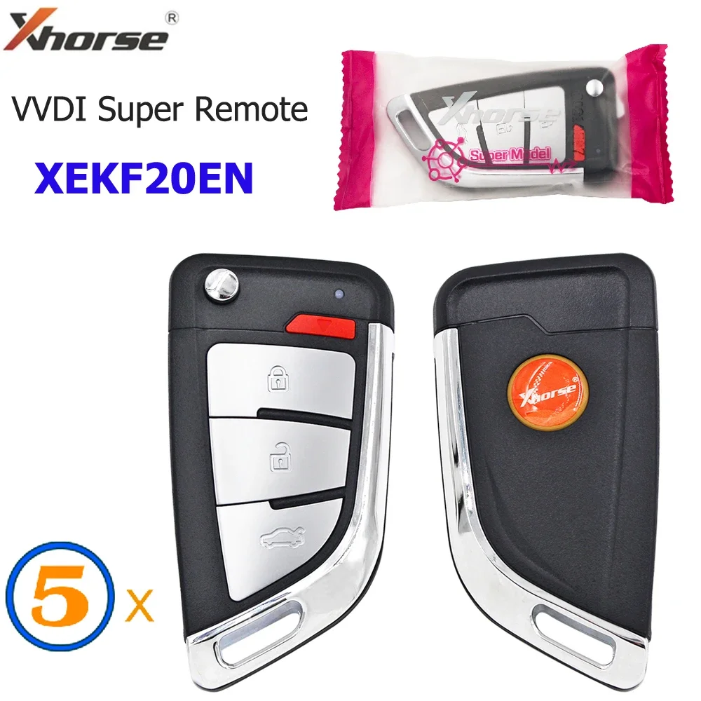 

Xhorse 5PCS XEKF20EN VVDI XE Series Super Remote XT27A01 XT27A66 Chip for VVDI2/VVDI Key Tool Max/ VVDI MINI Key Tool