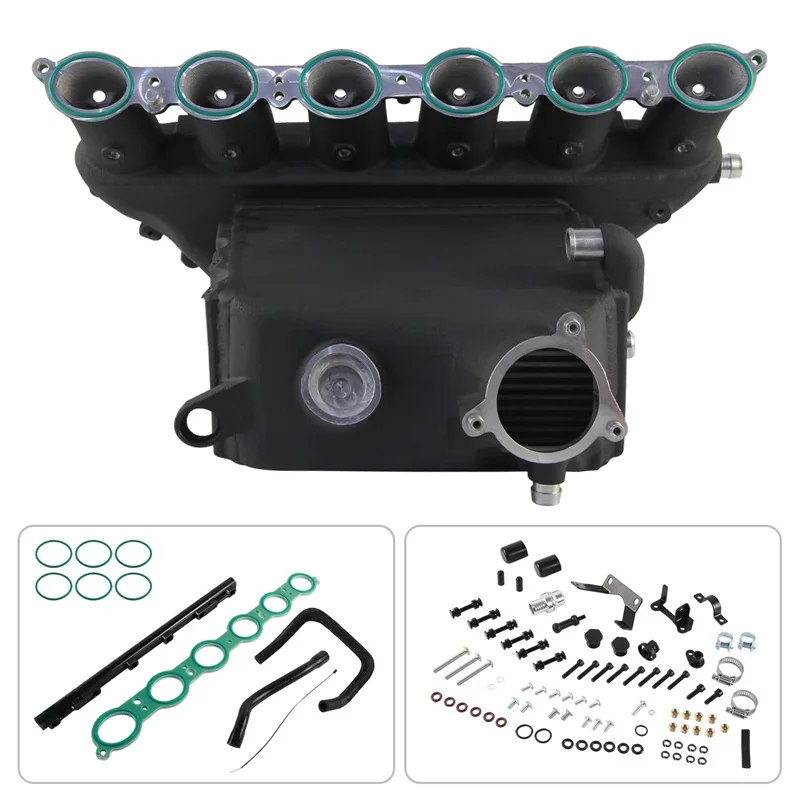 

AZ-Air Cooler Manifold Kit Top Bar & Plate Charge Intercooler Fits for BMW M2 G87 M3 G80 G81 M4 G82 G83 S58 Engine Aluminum Blac