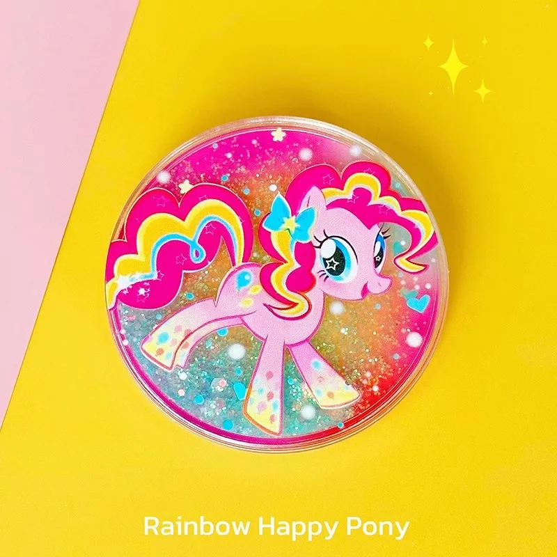 

Pony Polly Animation Quicksand Buki Badge Cartoon Girl Heart Card Student Piki Violet Soft Acrylic Hand Model Gift Toys