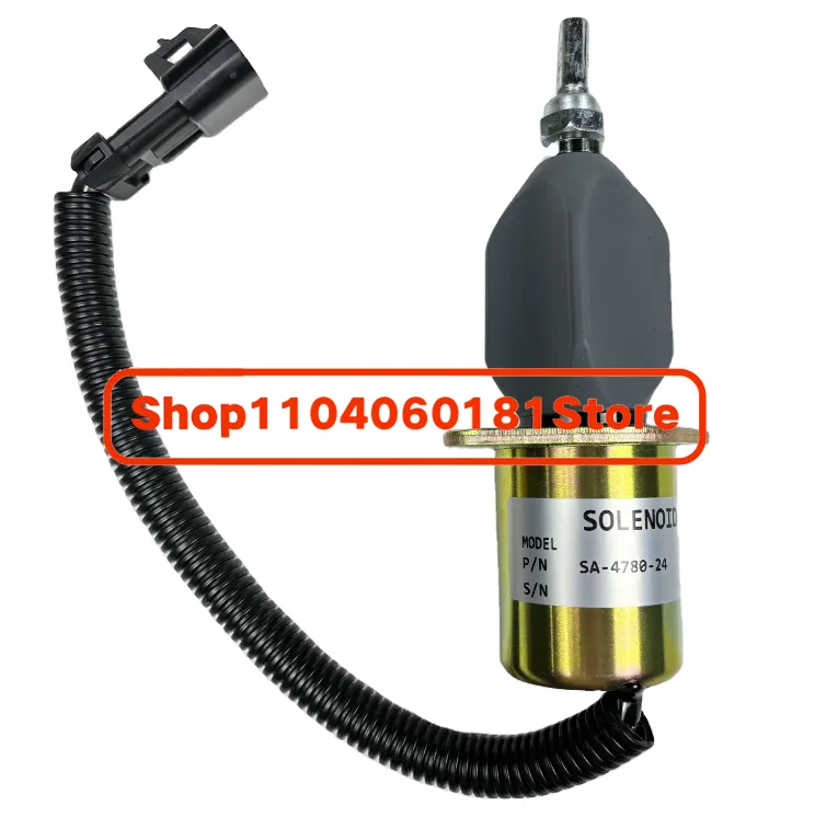 

24V Engine Fuel Stop Solenoid 99453479 for New Holland EX215 Excavator Parts Flameout Shut Off Solenoid Valve