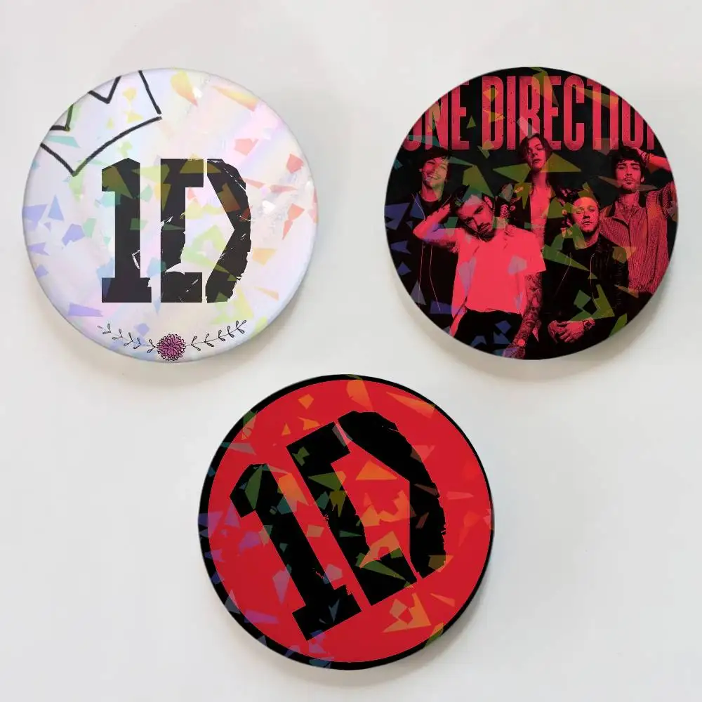 Band O-One Direction Round Laser Badge Brooch Clothes Backpack Accessories Lapel Decoration Gift