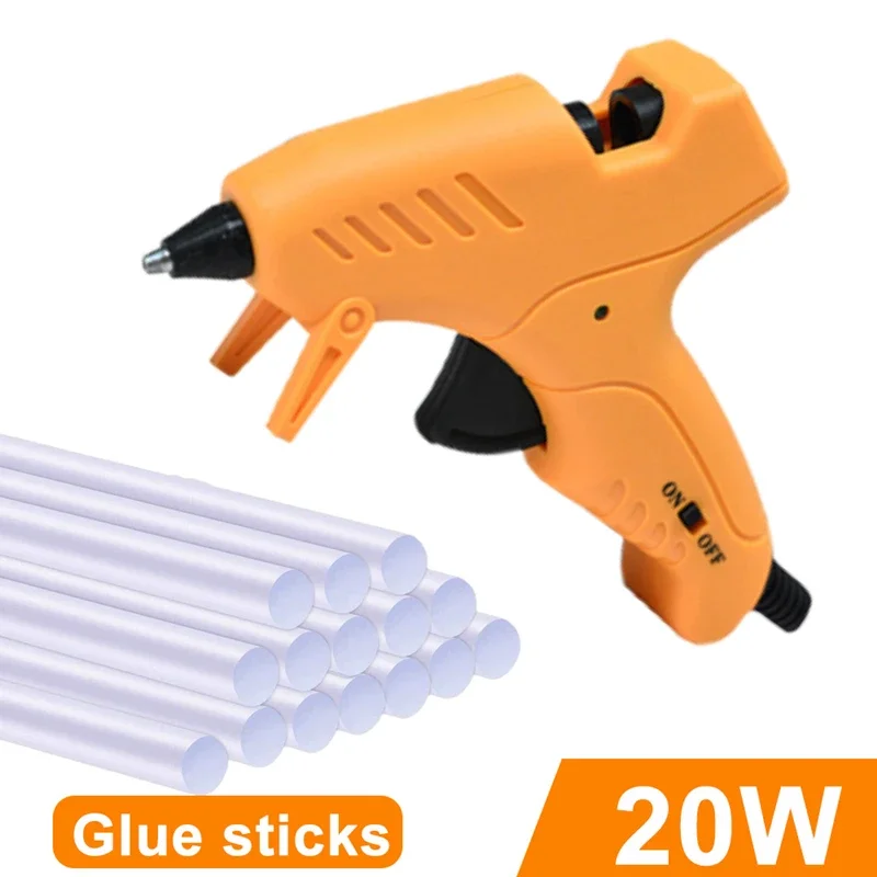 

Hot Melt Glue Gun with Glue Stick, Mini Industrial Gun, Heat Temperature, Thermo Electric Repair Tool, Glue Sticks Tool, 20W, 7m