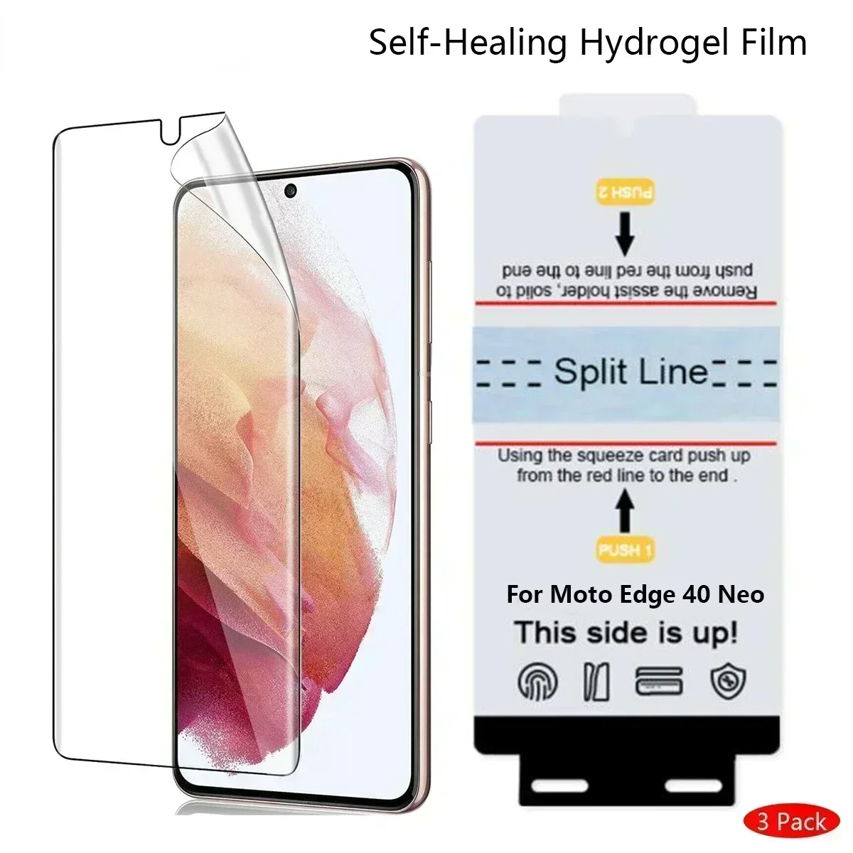 3Pcs HD Screen Protector For Motorola G54 G82 G84 Moto Edge 40 Neo Pro Moto 30 Ultra Neo S30 S40 Pro X40 Front Hydrogel Film