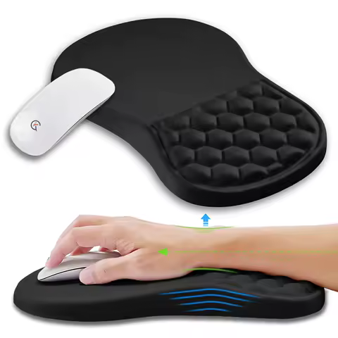 Ergonomic Mouse Pad Wrist Support with Massage Design Wrist Rest Pain Relief Mousepad Desk Accessories Laptop Gaming Mats