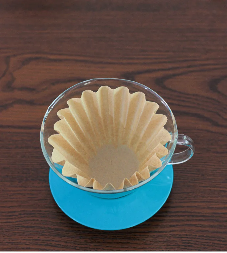 50pcs Pour Over Coffee Filter Papers 50 Sheets;  Fits B75 Coffee Dripper & 1-2 Cups Wave Dripper coffee filter papers