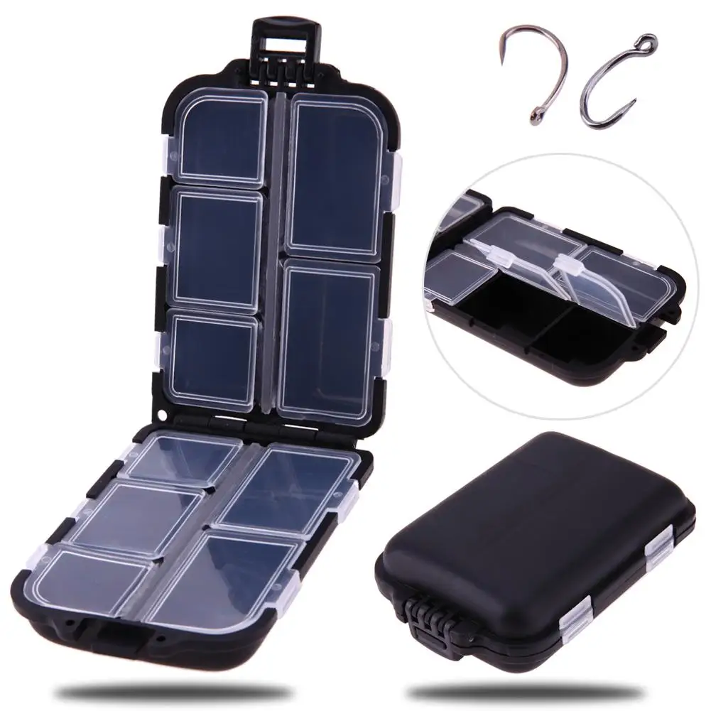 Picture 4: 5Pcs Fishing Tackle Box 10 Compartment Spoon Hook Bait Storage Case Mini Gear Pesca