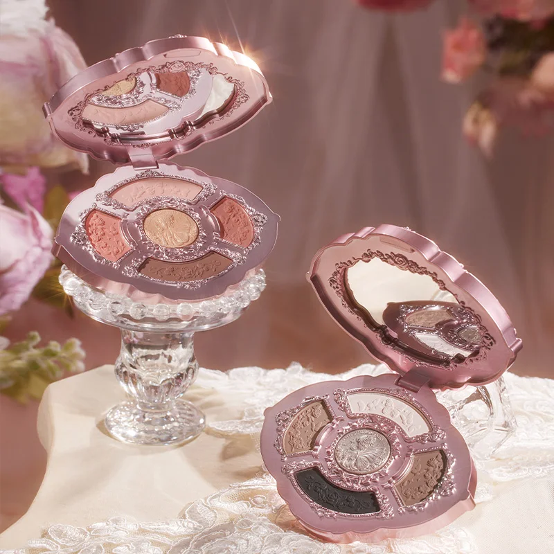 Makeup Eye Shadows Flower Knows Midsummer Fairytales Collection Geprägte matte Glitzer-Lidschatten-Palette Hochpigmentiertes Make-up