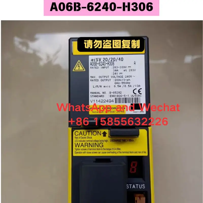 Used OEM disassembled parts Driver A06B-6240-H306 Functional test OK Fast Shipping