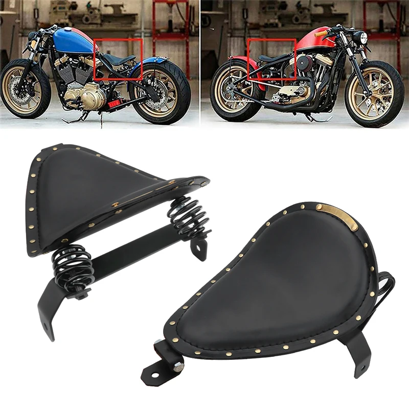 

Motorcycle Solo Seat +3" Spring Bracket Mounting Base Universal For Harley Bobber Chopper Custom Sportster For YAMAHA For HONDA