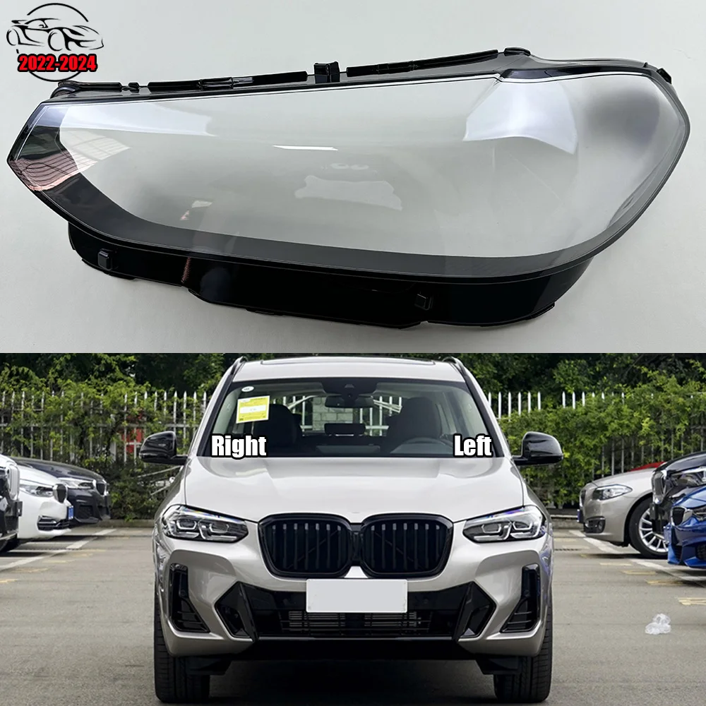 

For BMW X3 G01 G08 2022 2023 2024 Headlamp Transparent Cover Headlight Shell Lampshade Plexiglass Replace Original Lens