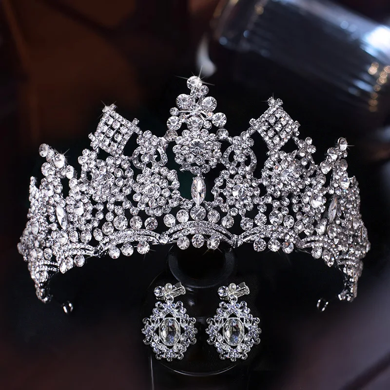 تاج غطاء الرأس الباروك بسيط غطاء الرأس الزفاف الرئيسي الجديد الراقية الفاخرة الأنيقة تاج عيد ميلاد