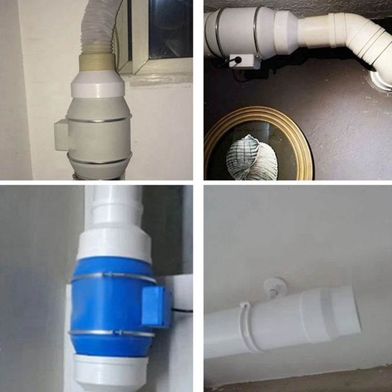 2X Ventilation Pipe Reducer Adapter Pipe Air Duct Adapter Pipe Connector For Inline Ventilation System(150-100Mm)