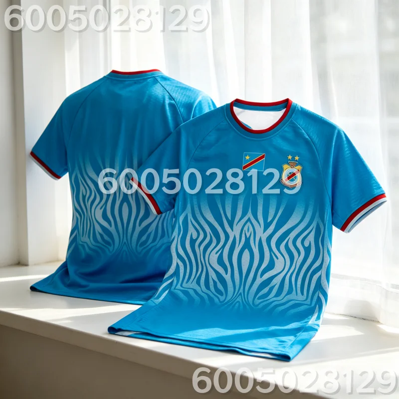 Nueva Camiseta de Fútbol DR Congo 2026, Unisex, Transpirable, de Secado Rápido, para Verano, Deportiva, Moda Urbana, Estilo Y2K, para Niños y Familia
