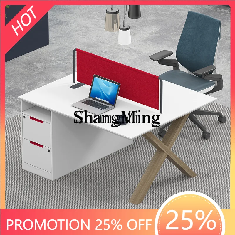 FG good-looking  Staff Office Furniture Employee Desk Set Simple Modern Partition Work Station Four-Person Desk