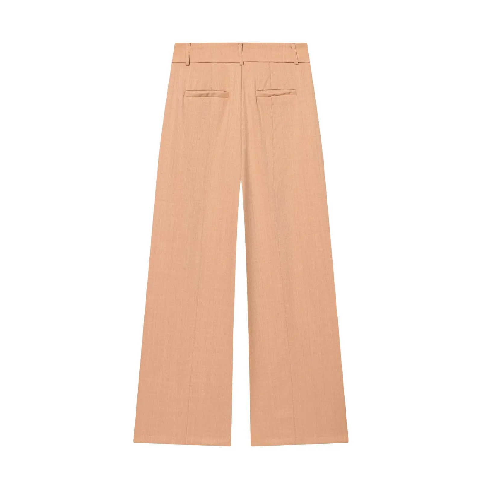 High Waist Straight Leg Casual Pants Women's Pure Color Simple Versatile High Waist Long Trousers for Ladies Polyester Fiber