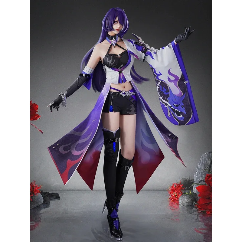 SN55UWOWO Honkai Star Rail Acheron أزياء تنكرية سلسلة Collab: Acheron أزياء الهالوين التأثيرية $5Q@1