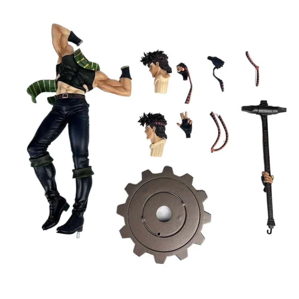 

Фигурка Джозефа Джостара из «Невероятных приключений ДжоДжо», ПВХ, 30 см, статичная аниме-модель с двумя сменными головами, настольная игрушка, коллекционный подарок