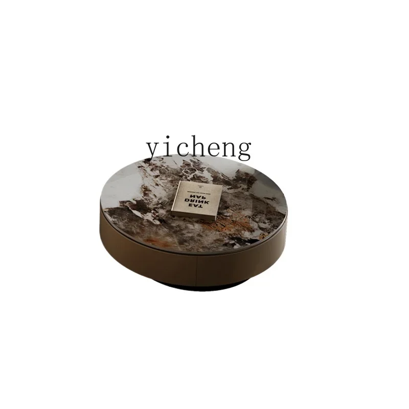 

Tqh Stone Plate Coffee Table TV Cabinet Combination Italian Minimalist Retractable Floor Cabinet Modern Minimalist